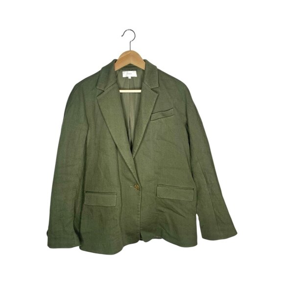 Vince Green Blazer Size 8 Tuscan Olive - Picture 5 of 11